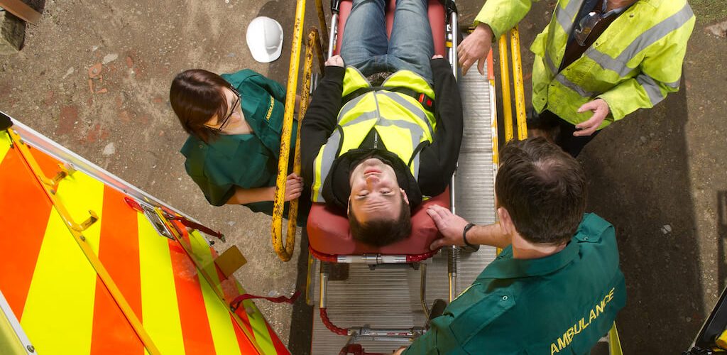 Accident emergency worker vital ID medical first aid construction