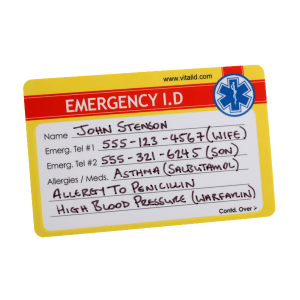 Emergency Wallet Card : (WSID-04) : 50 PACK